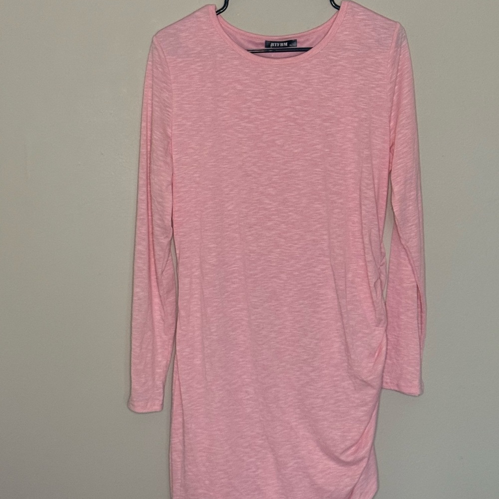 Pink Long Sleeve Dress